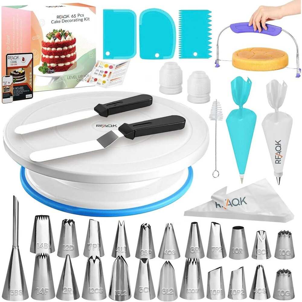 brand new RFAQK 65 piece Cake Decorating Kit Baking Pastry Tools - Picture 2 of 5